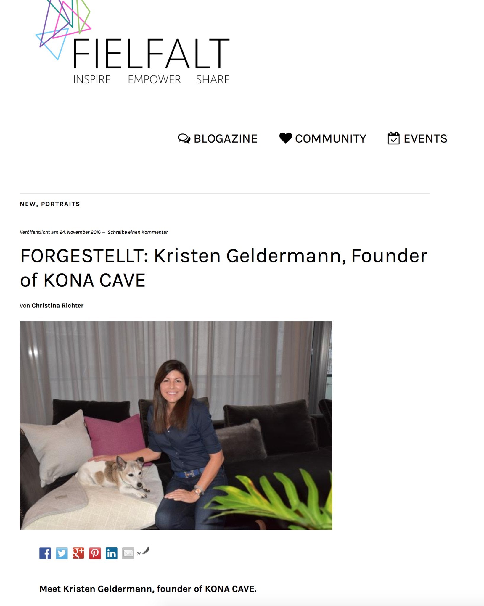 Kona Cave Designer Dog Beds in Fielfalt online Magazine Germany Press