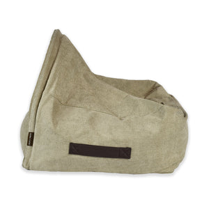 KONA CAVE®  luxury snuggle cozy cave cuddle bed. Tan burrow bed for dogs and cats with removable canopy cave cover. washable. 