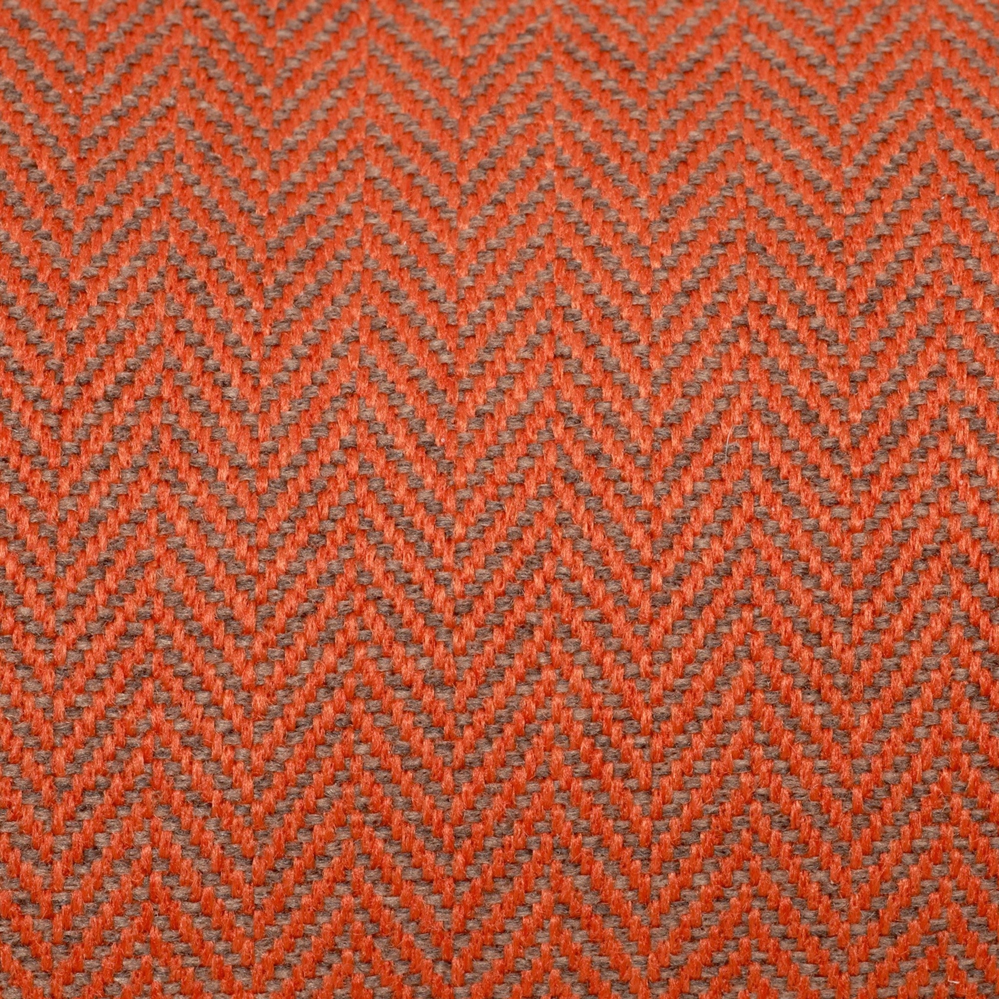 KONA CAVE® designer dog bed in elegant orange herringbone fabric - detail.