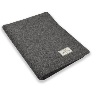 KONA CAVE® Thick, lined Furniture Blanket in Grey Herringbone is big enough for you and your pup 